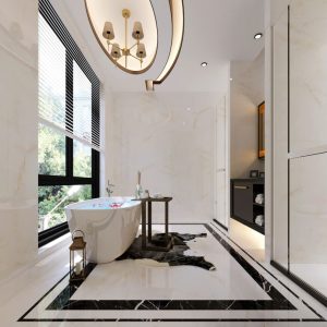 Gạch 60x120 Ấn Độ Novocera mã SIMPLE ONYX Men Bóng