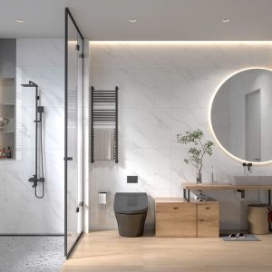 Gạch 60x120 Ấn Độ Novocera mã STATURIO GREY Men Bóng