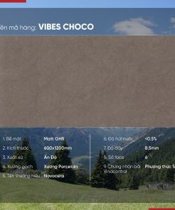 Gạch 60x120 Ấn Độ Novocera mã VIBES CHOCO Men Matt GHR