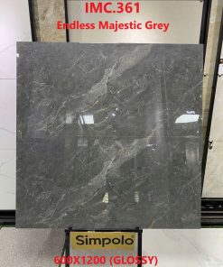 Gạch 60x120 Ấn Độ mã IMC.361 Endless Majestic Grey men bóng