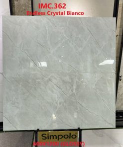 Gạch 60x120 Ấn Độ mã IMC.362 Endless Crystal Bianco men bóng
