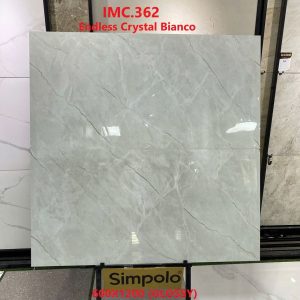 Gạch 60x120 Ấn Độ mã IMC.362 Endless Crystal Bianco men bóng