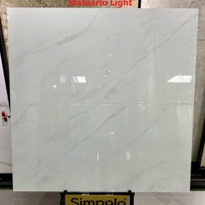Gạch 60x120 Ấn Độ mã IMC.366 Statuario Light men bóng