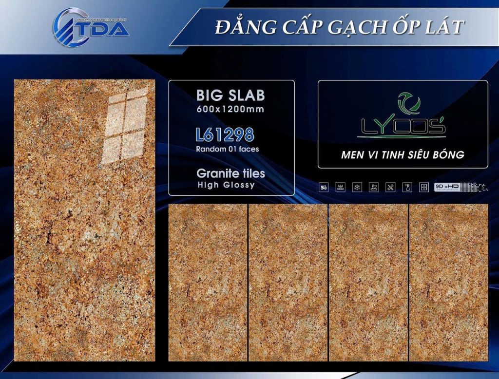 Gạch 60x120 TDA mã L61298 Men Siêu Bóng