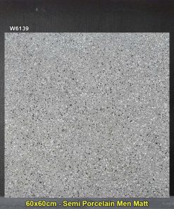 Gạch 60x60 Á Mỹ W6139 Terrazzo Ghi