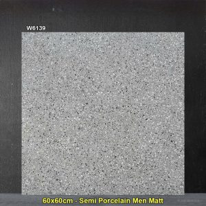 Gạch 60x60 Á Mỹ W6139 Terrazzo Ghi