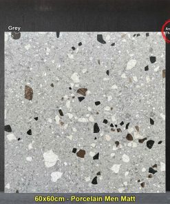 Gạch 60x60 Ấn Độ Grey Terrazzo