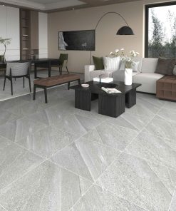 Gạch 60x60 Ấn Độ Novocera mã BORIC GREY Men Matt