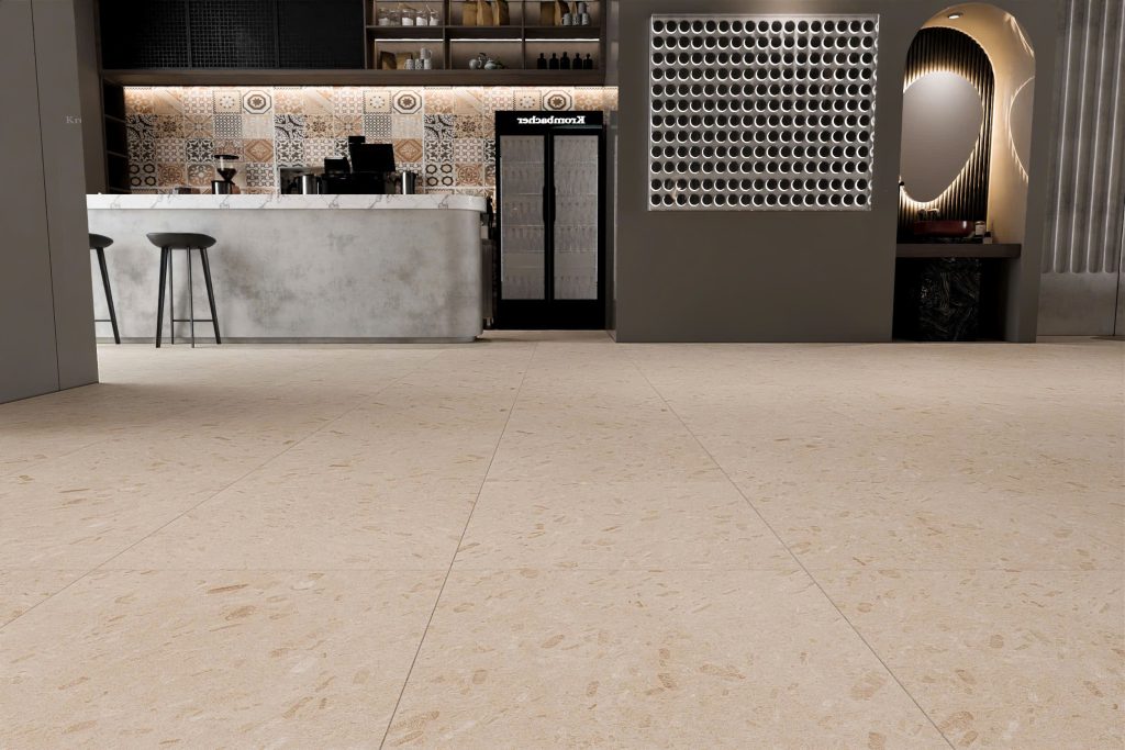 Gạch 60x60 Ấn Độ Novocera mã CROCK IVORY Men Matt