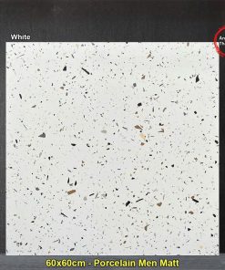 Gạch 60x60 Ấn Độ White Terrazzo
