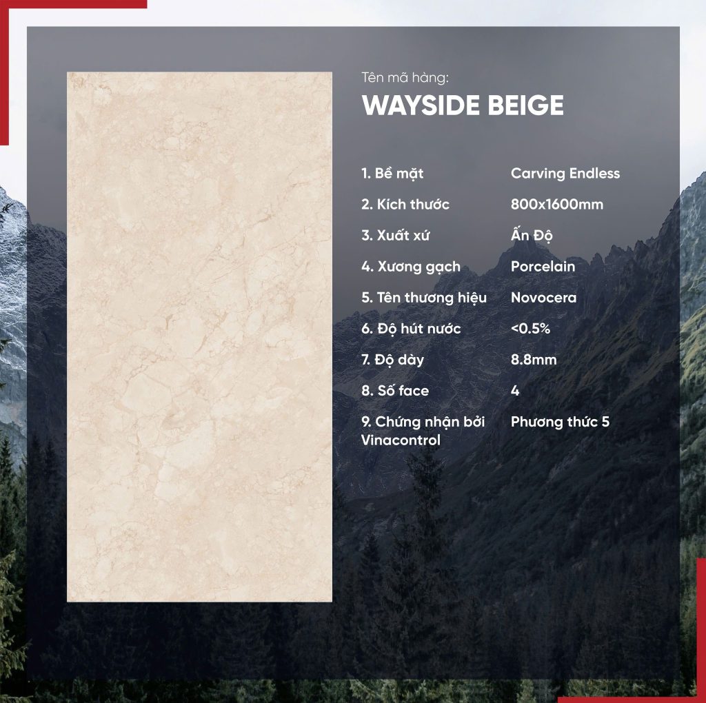 Gạch 800x1600 Ấn Độ Novocera mã WAYSIDE BEIGE Men Matt Caving