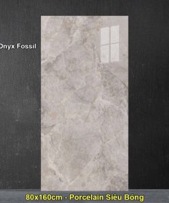 Gạch 80x160 Ấn Độ Onyx Fossil