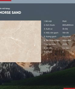 Gạch 80x80 Ấn Độ Novocera mã MORSE SAND Men Matt