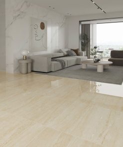 Gạch 80x80 Ấn Độ Novocera mã TRAVENTINO BEIGE Men Bóng