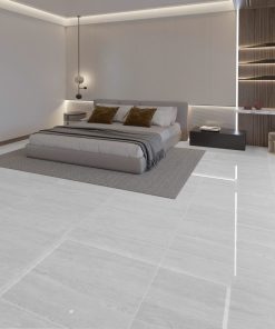 Gạch 80x80 Ấn Độ Novocera mã TRAVENTINO GREY Men Bóng