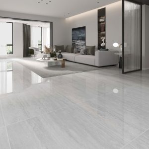 Gạch 80x80 Ấn Độ Novocera mã TRAVENTINO GREY Men Bóng