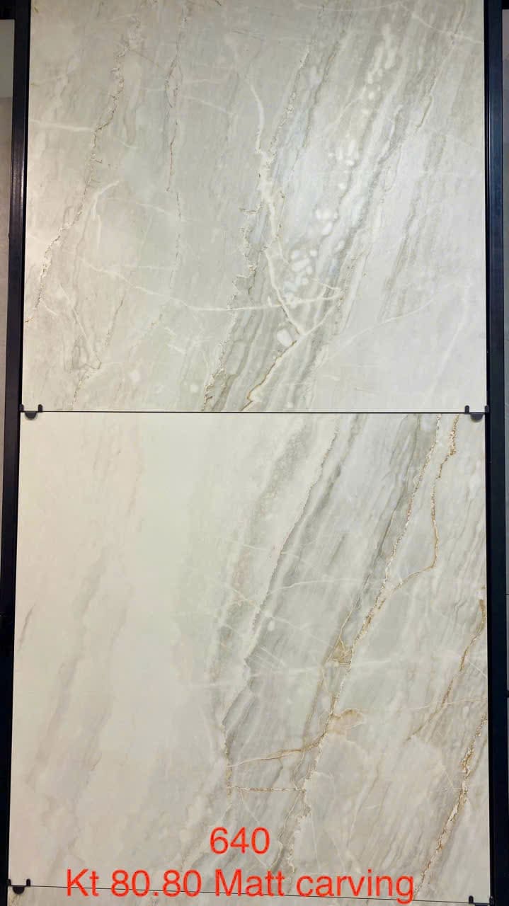Gạch 80x80 Ấn Độ mã 640 men matt carving