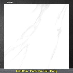 Gạch 80x80 Hoàn Mỹ Perfetto 34034 Trắng Khói