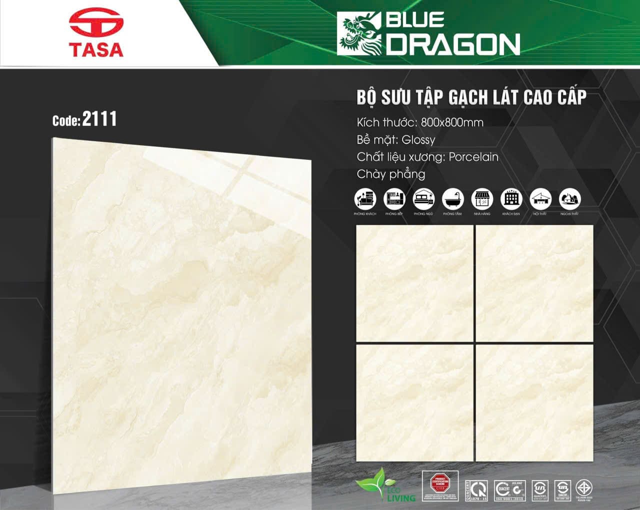 Gạch 80x80 Tasa 2111 Men bóng
