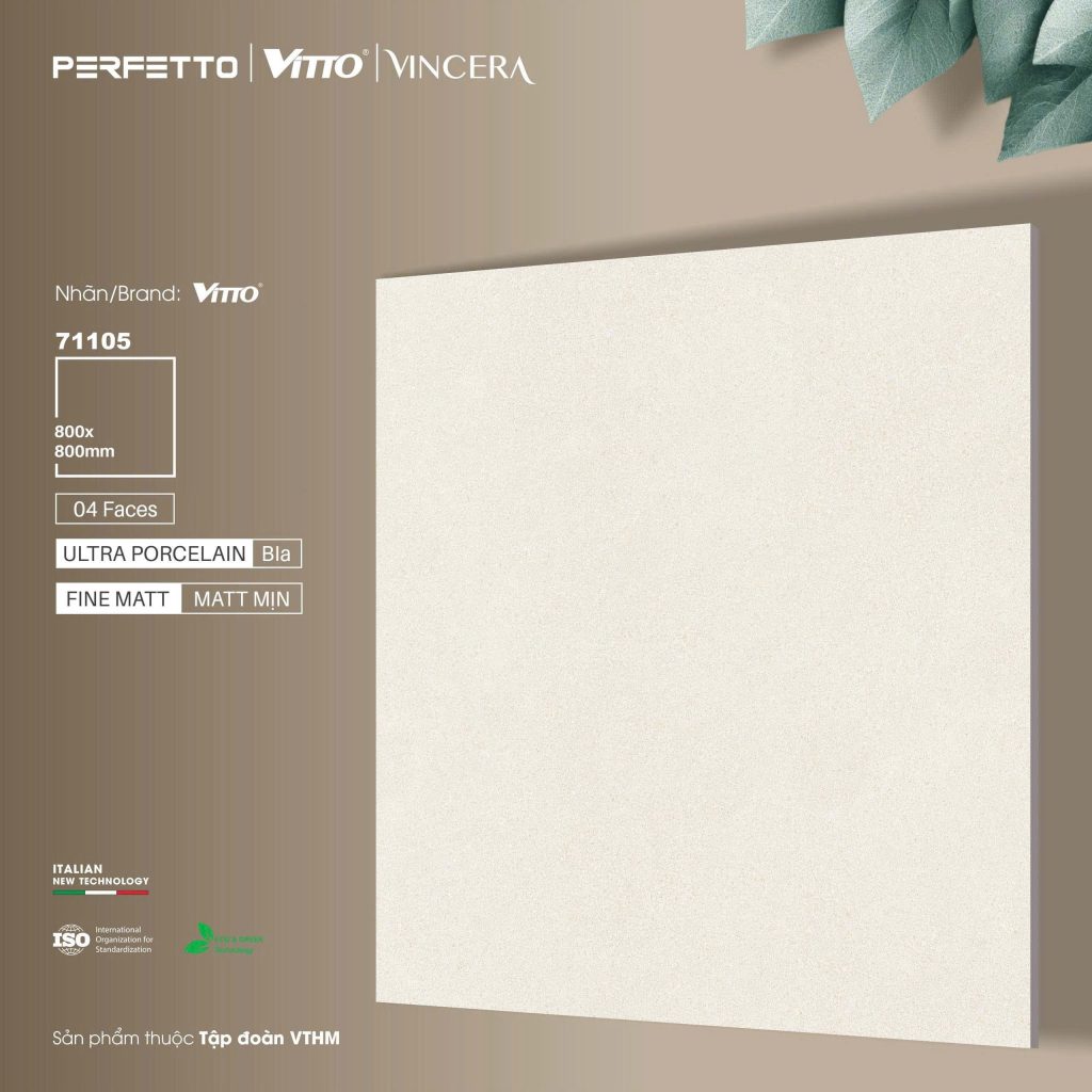 Gạch 80x80 VITTO mã 71105 Men Matt Mịn