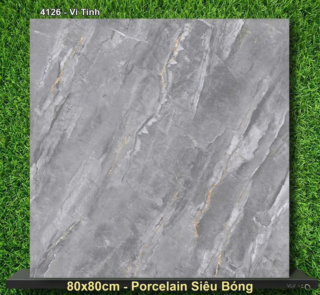 Gạch 80x80 Vitto mã VTHM 4126 Vân Đá Ghi