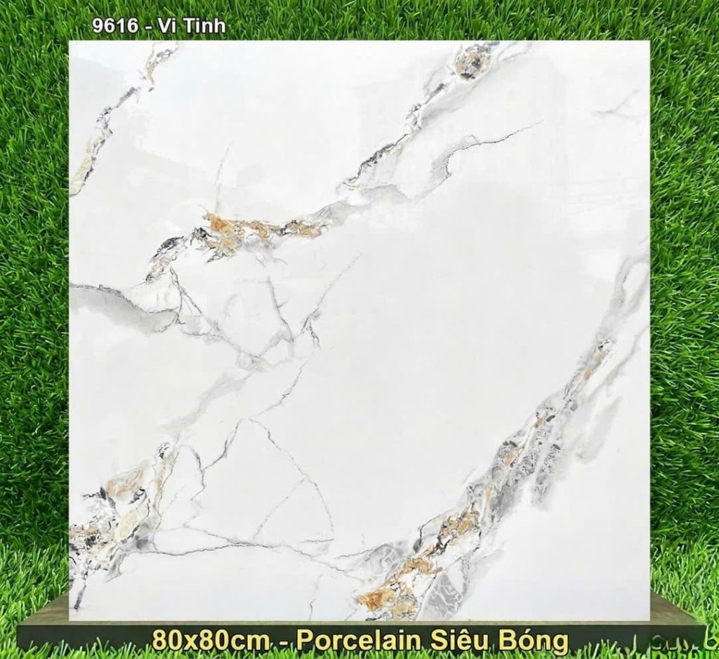 Gạch 80x80 Vitto mã VTHM 9616 Trắng Vân Đá
