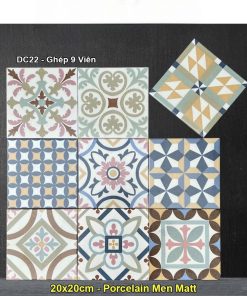 Gạch Bông Men 20x20 Trung Quốc DC22