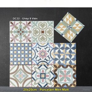 Gạch Bông Men 20x20 Trung Quốc DC22