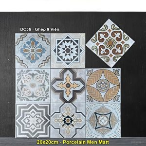 Gạch Bông Men 20x20 Trung Quốc DC36