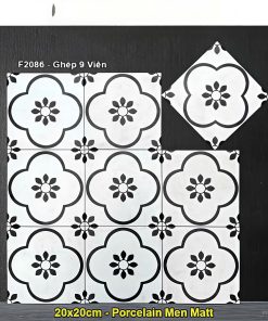 Gạch Bông Men 20x20 Trung Quốc F2086