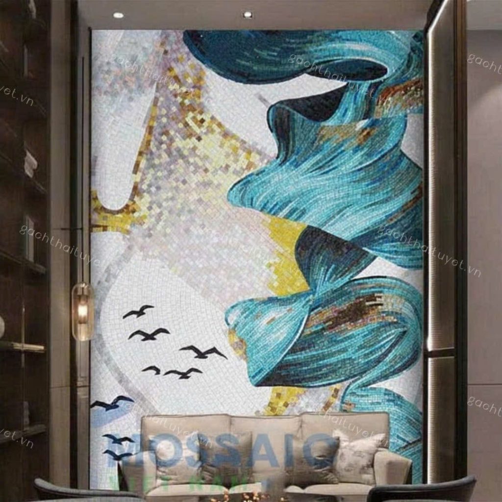 Gạch tranh Mosaic 80x260 mã TT14