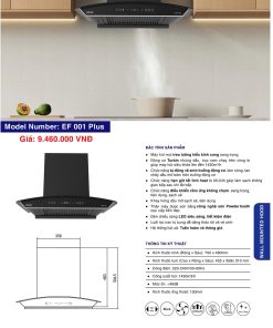 Máy Hút Mùi EUROFIRE mã EF-001 PLUS