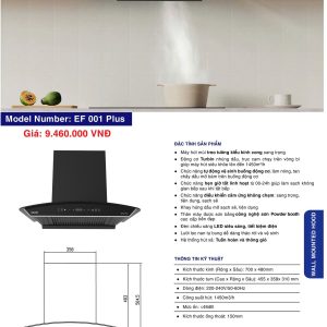 Máy Hút Mùi EUROFIRE mã EF-001 PLUS