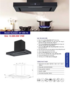 Máy Hút Mùi EUROFIRE mã EF 009-70
