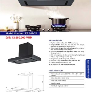 Máy Hút Mùi EUROFIRE mã EF 009-70