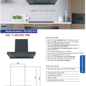 Máy Hút Mùi EUROFIRE mã EF-H03 PRO