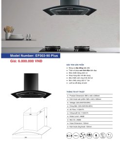 Máy Hút Mùi EUROFIRE mã EF003 - 90 PLUS