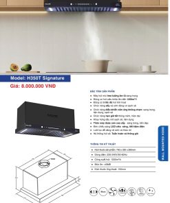 Máy Hút Mùi EUROFIRE mã H350T SIGNATURE
