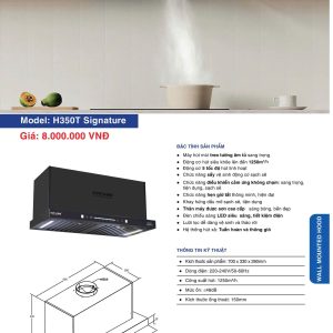 Máy Hút Mùi EUROFIRE mã H350T SIGNATURE