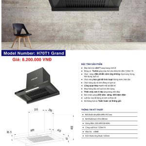 Máy Hút Mùi EUROFIRE mã H70T1 GRAND