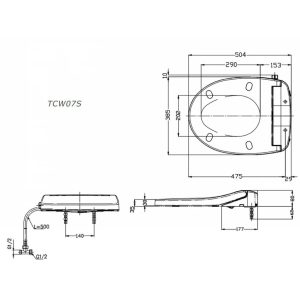 Nắp Rửa Cơ Ecowasher TOTO TCW07S