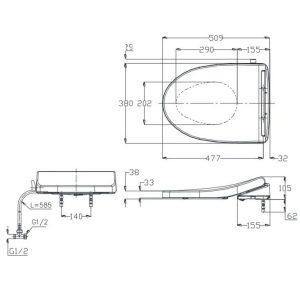 Nắp Rửa Cơ Ecowasher TOTO TCW1211A