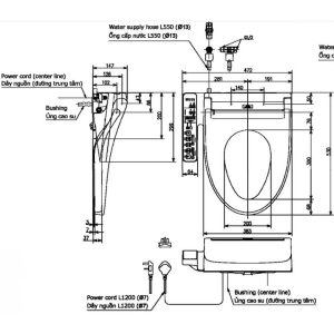 Nắp Rửa Điện Tử Washlet TOTO TCF23410AAA