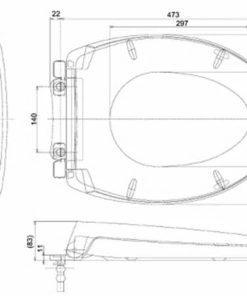 Nắp bồn cầu đóng êm Toto TC393VS