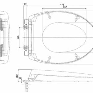 Nắp bồn cầu đóng êm Toto TC393VS