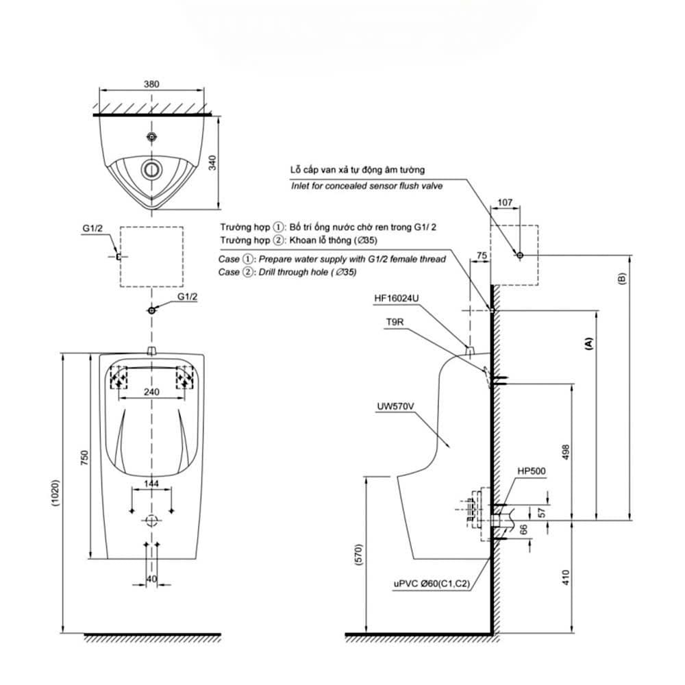 Tiểu Nam TOTO UT570T