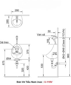 Tiểu Nam inax U-116V