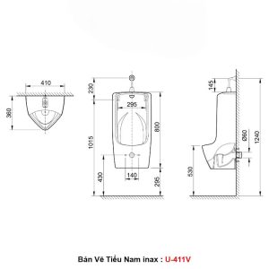 Tiểu Nam inax U-411V