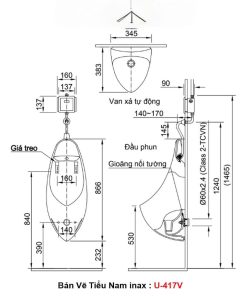 Tiểu Nam inax U-417V
