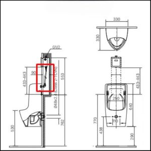 Tiểu Nam inax U-431VAC
